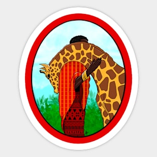 Giraffe Love Sticker